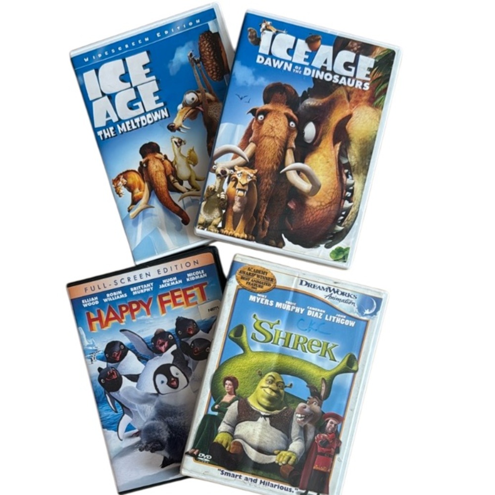 BUNDLE OF 4 CHILDRENS FAVORITE DVDS 
GREAT FOR MOVIE NIGHT OR A LAZY AFTERNOON